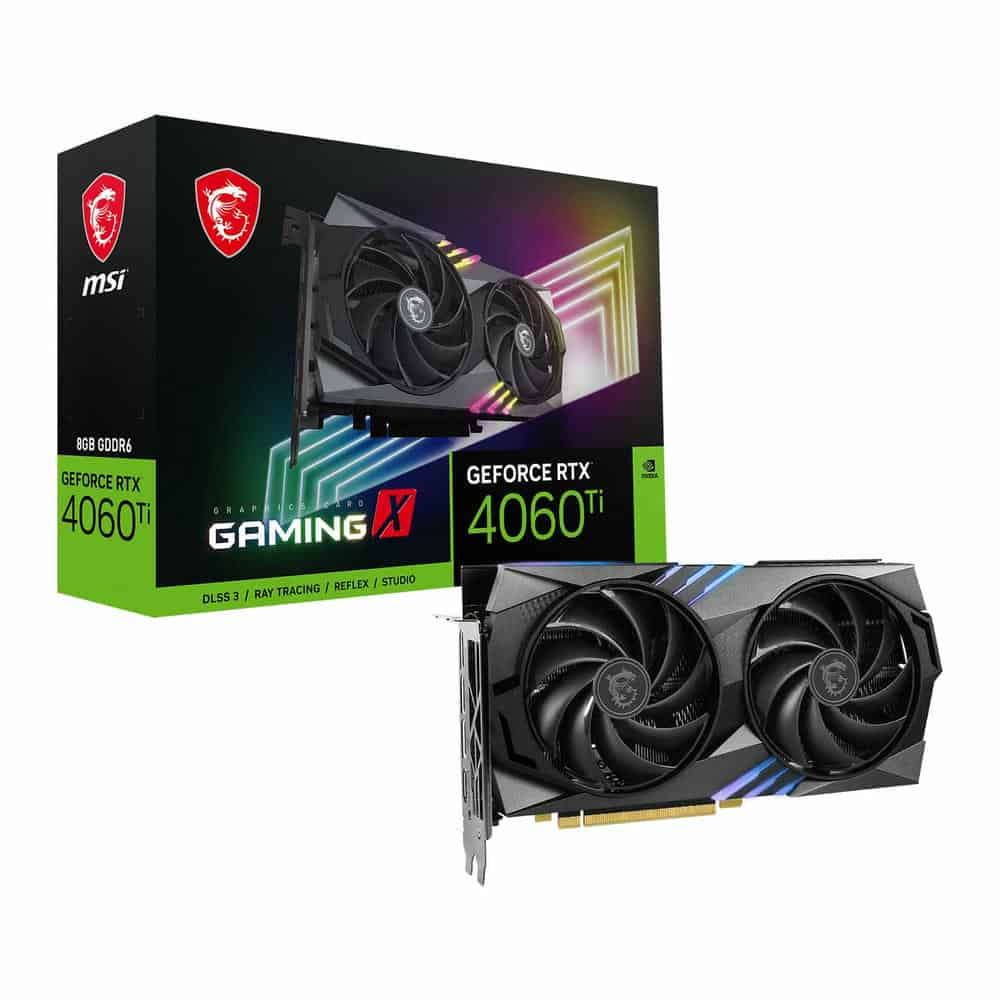 MSI NVIDIA GeForce RTX 4060 Ti 8GB GAMING X Ada Lovelace Graphics Card